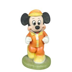 Vintage Walt Disney Productions Running Mickey Mouse Bisque Figurine